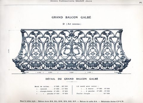 Planche 25 du catalogue Nouvelles Créations de la fonderie de Saint-Dizier, édition augmentée, 1906. Coll. part.