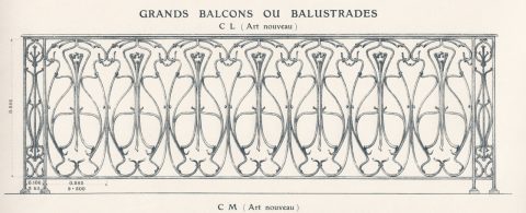 Fig. 1. Planche 20 du catalogue Nouvelles Créations de la fonderie de Saint-Dizier, édition augmentée, 1906. Coll. part.