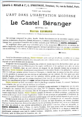 Publicité parue dans les numéros de novembre et décembre 1898 de la Revue des arts décoratifs.