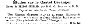 Annonce parue dans Bibliographie française, recueil de catalogues des éditeurs français par H. Le Soudier, 1900.